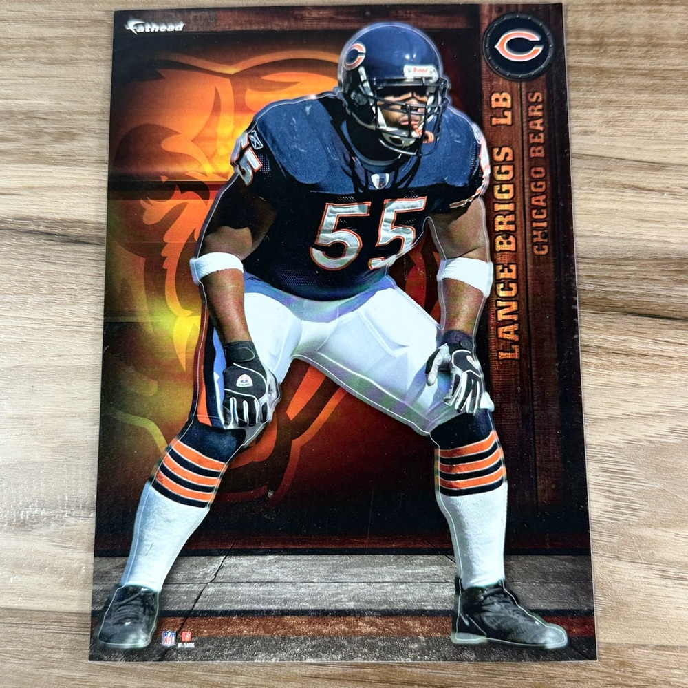 2012 Mini Fathead Tradeable Chicago Bears Lance Briggs Brand New Unused